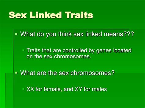 Ppt Sex Linked Traits Powerpoint Presentation Free Download Id 1430883