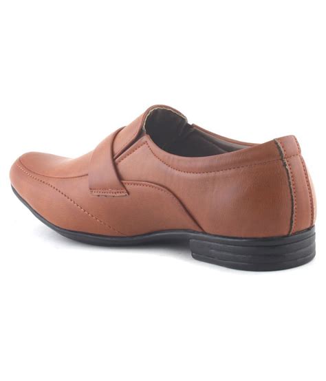 Berkins Slip On Artificial Leather Tan Formal Shoes Price In India Buy