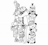 Despicable Minions sketch template