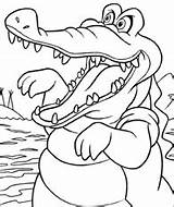 Krokodil Coloring Alligator Pan Peter Pages Disney Games Alligators Kaboose Funschool Book Walt sketch template