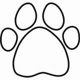 Paw Print Stencil Printable Clip Coloring sketch template