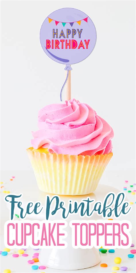 printable cupcake toppers   party printables angie holden