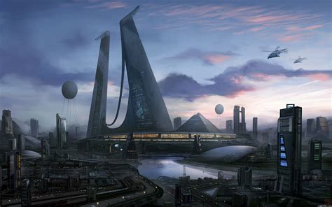 crop futuristic cityscape graphic wallpaper city futuristic city science fiction hd