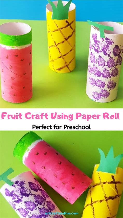 preschool healthy eating activity fruit craft  paper roll artofit