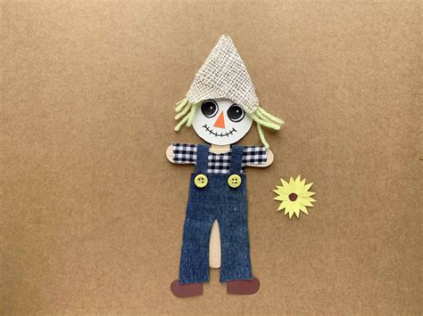 easy scarecrow craft  printable template crafts  kids