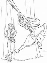 Coloring Tangled Pages Print Disney sketch template