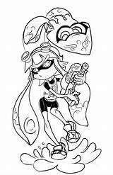 Splatoon Kleurplaat Inkling Squid Kleurplaten Stemmen Wohnkultur sketch template