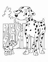 Coloring Puppy Dog Pages Baby Kids Library Clipart Dalmatian Print Popular sketch template