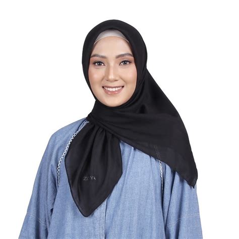 jual zoya azra scarf kerudung hijab segiempat polos bahan polyspun