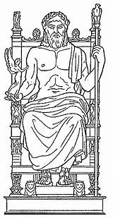 Zeus Olympia Throne Estatua Olimpia Dewa Tempel Olimpus Beeld Pheidias Temple Besuchen Esmirna Estatuas Werkplaats Wounders sketch template