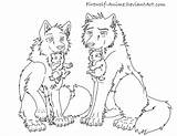 Wolves Wolf Coloring Pages Cute Anime Pup Drawing Baby Family Drawings Color Winged Girl Pack Big Bad Fox Firewolf Puppies sketch template