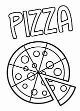 Coloring Pizza Sheet Library Clipart Pages sketch template