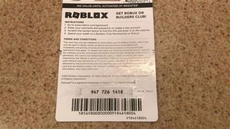 roblox gift card codes  unused list