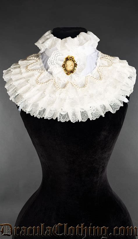 White Victorian Ruffle Collar