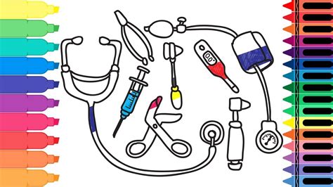 draw doctor medical kit drawing  doctors tools coloring