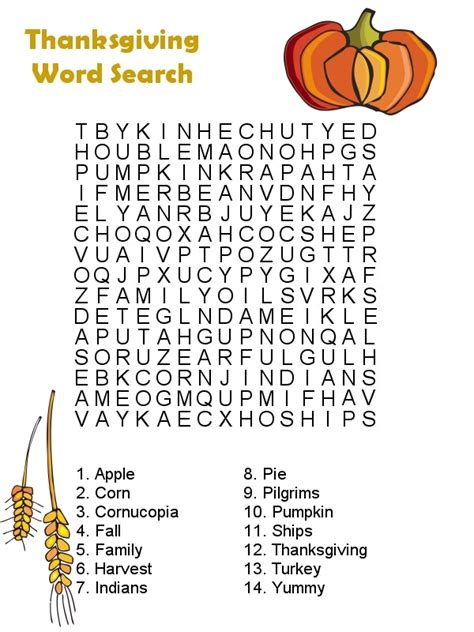 coloring pages  thanksgiving wordsearch