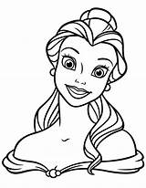Coloring Belle Pages Princess Disney Clipart Printable Library Easy sketch template