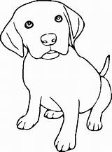 Coloring Pages Puppies Puppy Print Dog Clipart Cute Drawing Clip Line sketch template