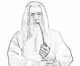 Coloring Gandalf Pages Lord Rings Printable Hobbit Colouring Book Profil Print Earth Middle Lotr Books Printables Color Map Drawings Adult sketch template