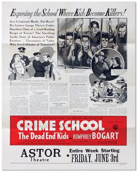 Promotional Poster For The 1938 Exploitation Film Crime School