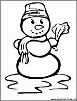 Coloring Snowman Pages Colouring Snowman2 Print Printable Fun sketch template