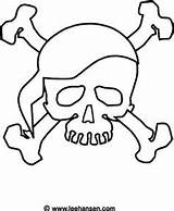 Skull Bones Coloring Pirate Pages Pirates Jolly Roger Printable Color Crossbones Halloween Templates Leehansen Birthday Designlooter Flag Kids Drawings Do sketch template