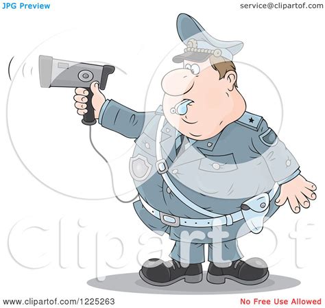 clipart of a chubby police offer blowing a whistle and