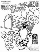Mizzou Homecoming Coloring Color Contest Name sketch template