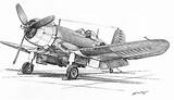 Corsair F4u Ww2 Aircraft Aviation Ii sketch template
