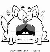 Wolf Scared Chubby Outlined Clipart Cartoon Cory Thoman Coloring Vector 2021 sketch template