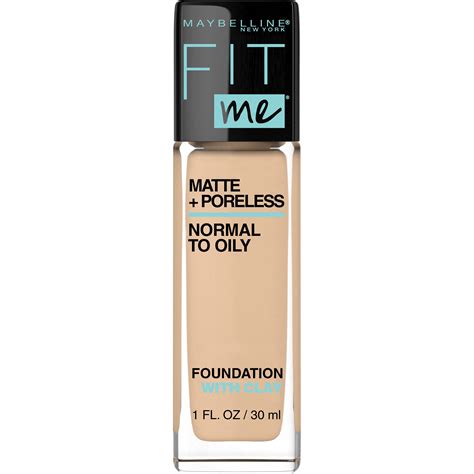 maybelline fit  matte poreless liquid foundation makeup natural beige  fl oz oil
