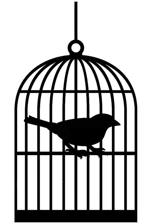 simple picture  bird cage coloring pages  place  color