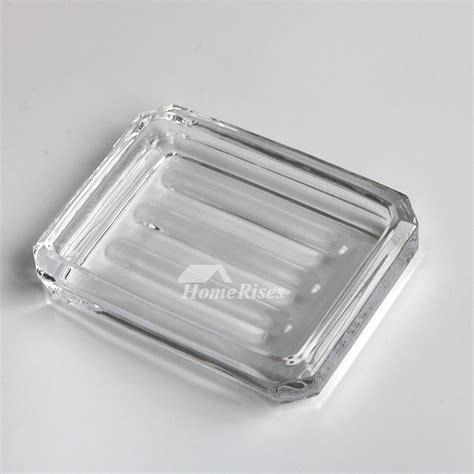 glass soap dish  standing ovalrectangular shaped