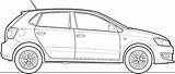 Polo Volkswagen Vector Outline Hatchback Cars Result Google sketch template