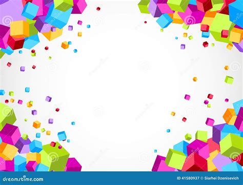 colorful bright cube corner background stock vector image