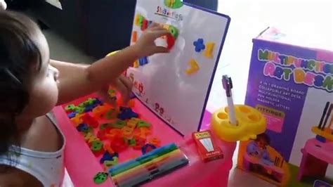 mainan edukasi anak   multifunctional art desk    youtube