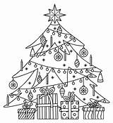 Christmas Tree Clip Coloring Printable Drawing Printablee Via sketch template