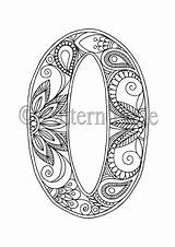 Letter Pages Colouring Coloring Adult Alphabet Letters Mandala Printable Etsy Adults Print Sold Doodle sketch template