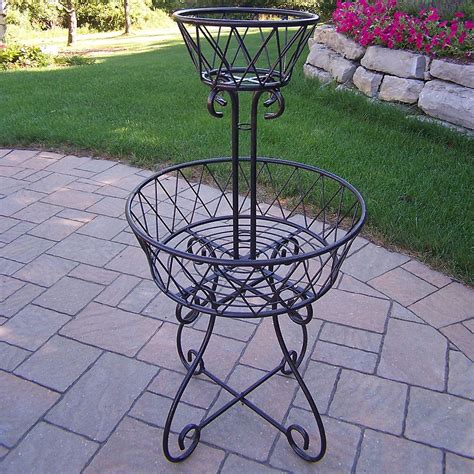 2 Tier Basket Planter Kohls Basket Planters Iron Plant Stand