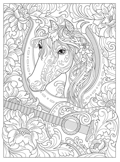 creative haven dream horses coloring book az science learning toy