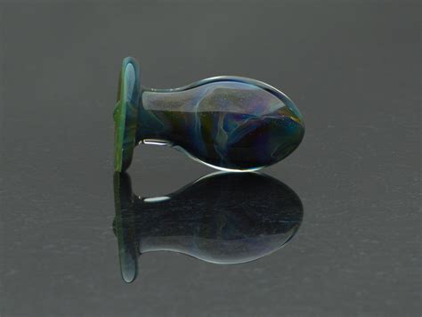 Glass Butt Plug Medium Asteroid Borosilicate Body Safe Glass Sex