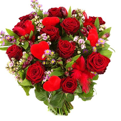 rode valentijn rozen met hartjes bezorgen bezorgen