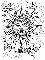 Coloring Pages Adult Litha Printable Pagan Lit Book Witch Solstice Sun Wicca Summer Books Wiccan Color Mystic Choose Board Kids sketch template