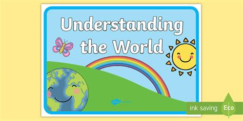 kindergarten learning areas understanding  world display poster
