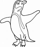 Penguin Coloring Fairy sketch template