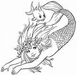 Folclore Brasileiro Mermaid sketch template