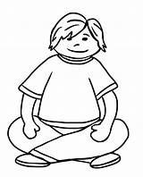 Sitting Clipart Boy Cross Criss Lap Applesauce Sit Hands Drawing Girl Clip Quietly Crisscross School Kid Cliparts Floor Child Person sketch template