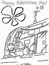 Spongebob Coloring Pages Valentine Popular sketch template