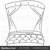 Stage Coloring Theatre Theater Clipart Curtain Drama Drawing Curtains Illustration Colouring Pages Kids Template Printable Bnp Studio Royalty Class Rf sketch template