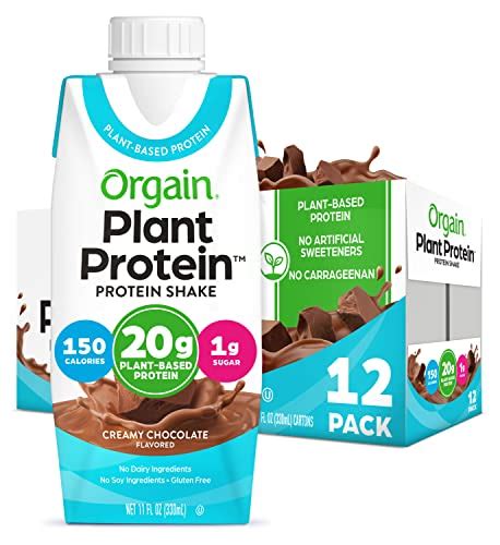 Orgain Vegan Protein Shakes 20g Of Plant Based Protein Creamy